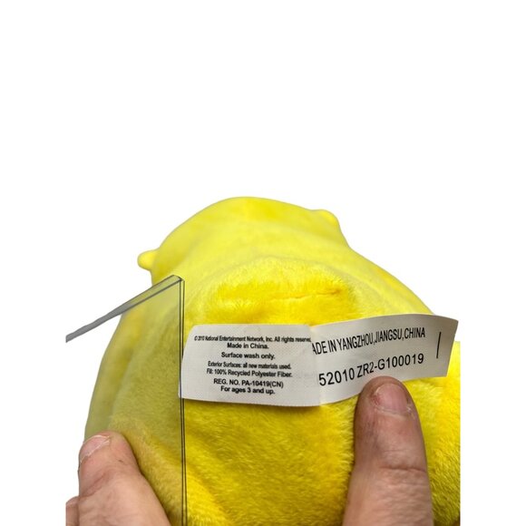 Sugar Loaf Toys 10" Yellow Bear Pink Nose Blue Feet Embroidered Life Is Good - Picture 7 of 9